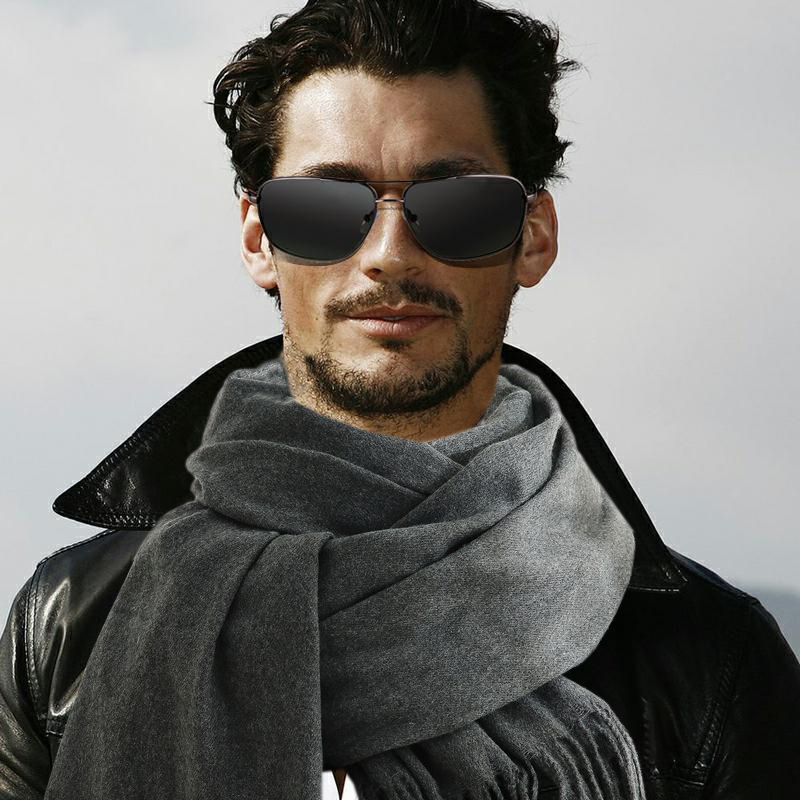 Muffler Men Wool - Modny szalik męski zimowy ciepły miękki