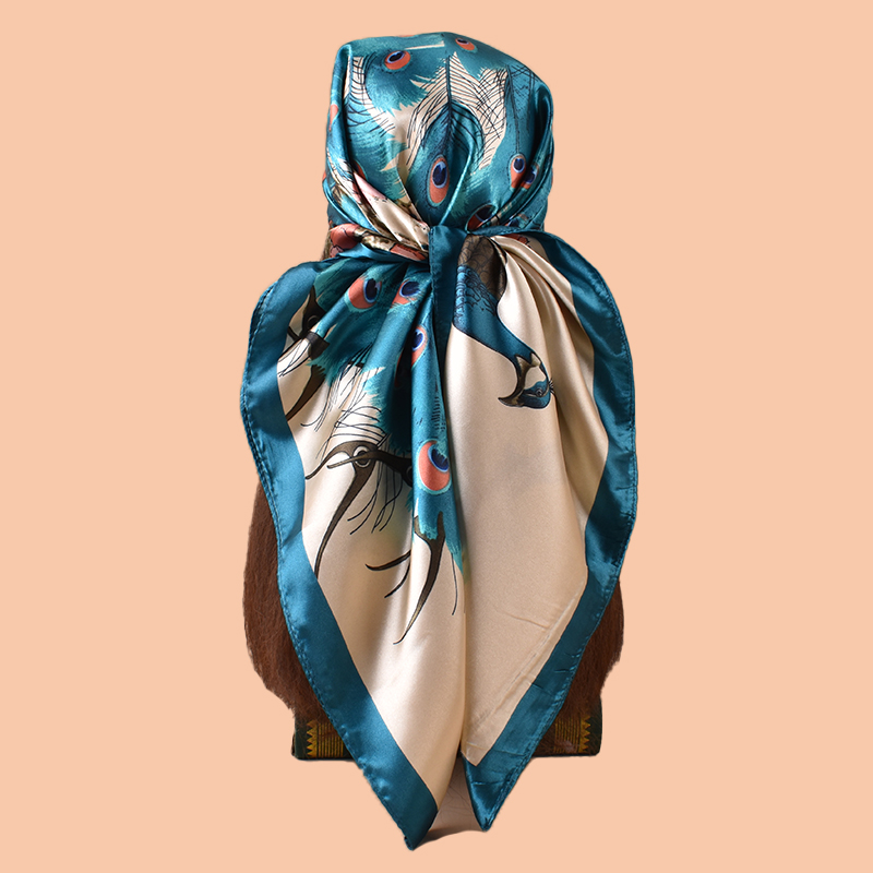 Scarf Silk Square - 1 szt. Damska Duża Kwadratowa Apaszka