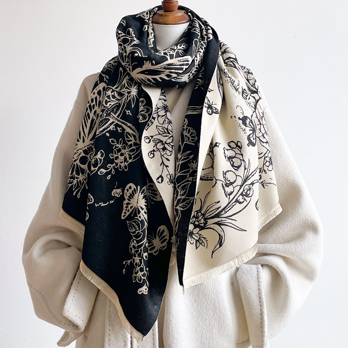 Szal damski z imitacji kaszmir – Pashmina Wrap Large recenzja i cena