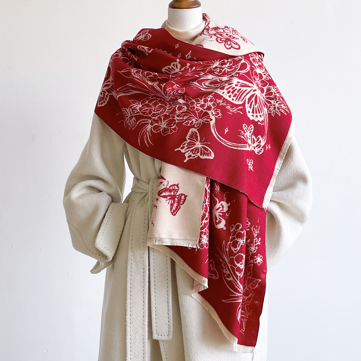 Szal damski z imitacji kaszmir – Pashmina Wrap Large recenzja i cena