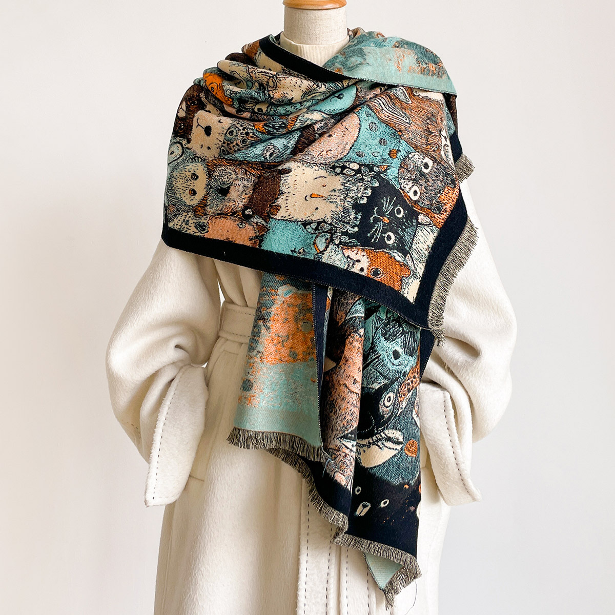 Szalik z imitacji kaszmiru z f – Pashmina Wrap Large recenzja i cena