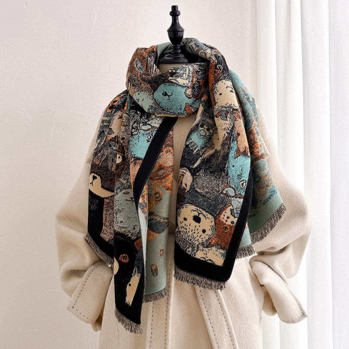 Szalik z imitacji kaszmiru z f – Pashmina Wrap Large recenzja i cena