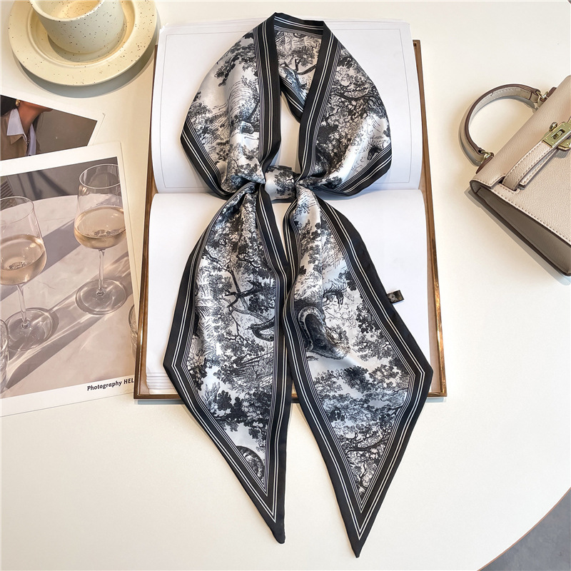 Luksusowe długie apaszki, cien – Silk Neck Scarf recenzja i cena