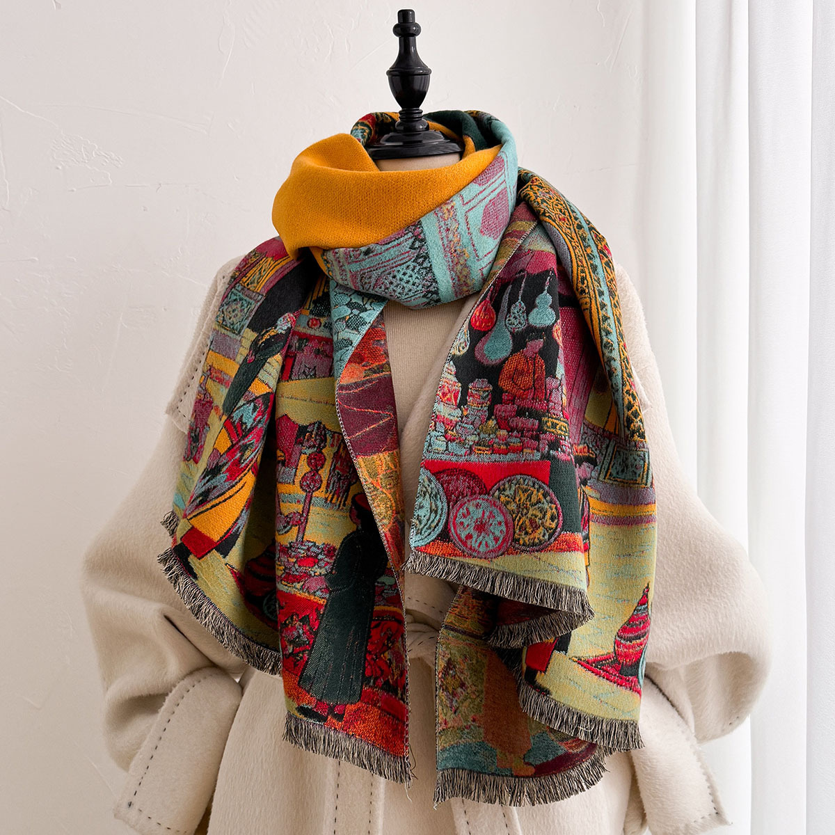 Damski szal z imitacji kaszmir – Pashmina Wrap Large recenzja i cena