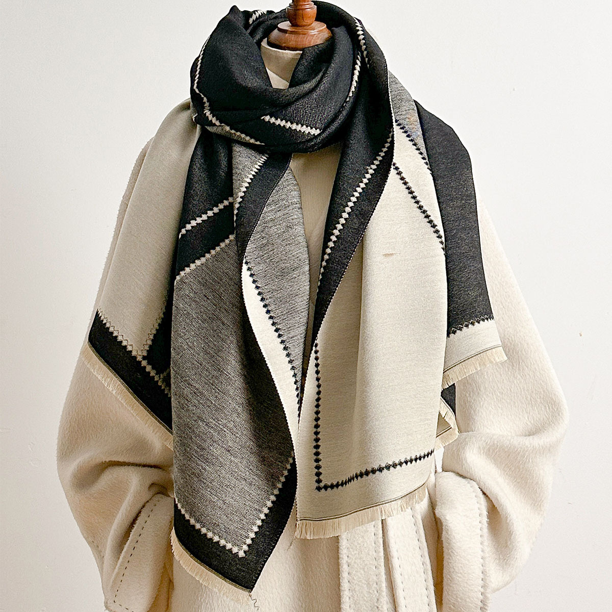 Damski szal z imitacji kaszmir – Pashmina Wrap Large recenzja i cena