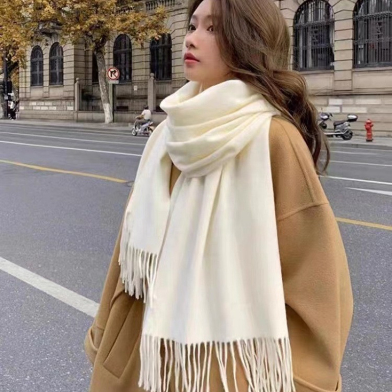 Jednokolorowy szal z imitacji  – Pashmina Wrap Large recenzja i cena